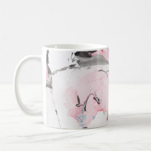 Pink Black Marble: Hand Drawn Coffee Mug
