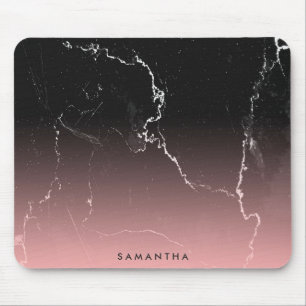 Pink & Black Marble Mouse Mat