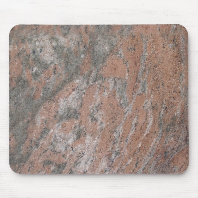 Pink & Black Marble Swirled Mousepad (Front)