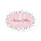 Pink Black Monogram Sticker for Business