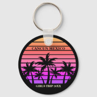 Pink Black Palm Trees Custom Girls Trip