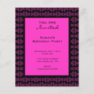 Pink black pattern party
