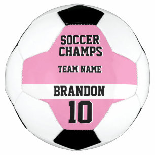 pink black personalised player soccer champs team  football