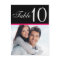 Pink Black Photo Wedding Table Number Cards