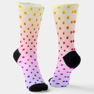 Pink black polka dot socks