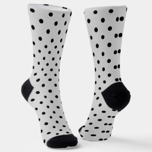 Pink black polka dot socks