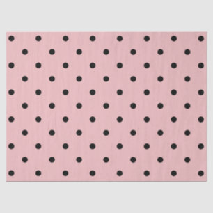 Pink & Black Polka Dots Tissue Paper