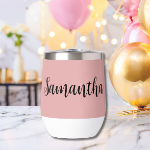 Pink Black Script Monogram Bachelorette party
