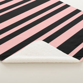 Pink & Black Sherpa Blanket
