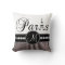 Pink Black Stripes Paris Monogram Pillow