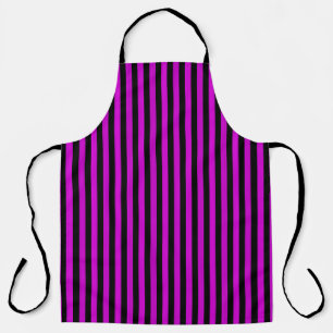 Pink Black Stripes Seamless Pattern Apron