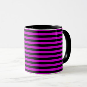 Pink Black Stripes Seamless Pattern Mug