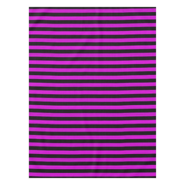 Pink Black Stripes Seamless Pattern Tablecloth (Front)