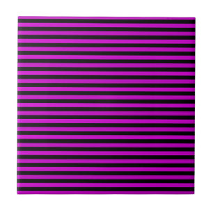 Pink Black Stripes Seamless Pattern Tile