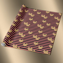 Pink & Black Stripes Valentine
