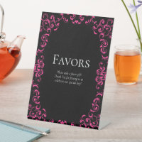 Pink Black Swirl Gothic Wedding