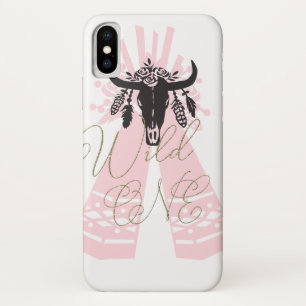 Pink & Black Tepee Arrows Boho Chic Wild ONE iPhone X Case