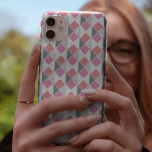 pink & black triangle pattern aesthetic iPhone 11 case