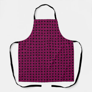 Pink Black Weave Pattern Apron