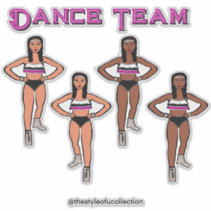 Pink Black White  Dancers