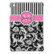 Pink, Black, White Striped Damask iPad Mini Case