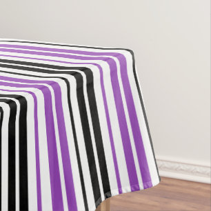 Pink Black White Stripes Pattern Design  Tablecloth