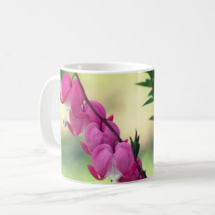 Pink Bleeding Hearts Flower Personalised Coffee Mug