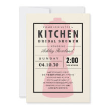 Pink Blender Kitchen Shower Invitations