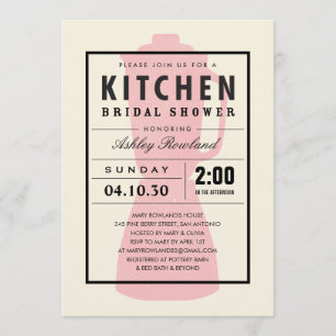Pink Blender Kitchen Shower Invitations