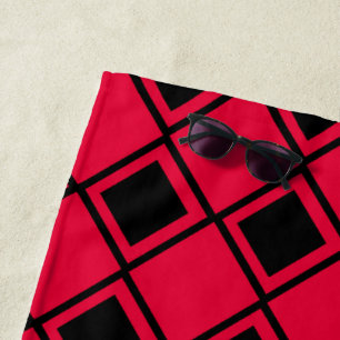 Pink Blob Harlequin Beach Towel