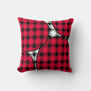 Pink Blob Harlequin Cushion