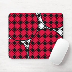 Pink Blob Harlequin  Mouse Mat