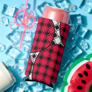 Pink Blob Harlequin  Seltzer Can Cooler