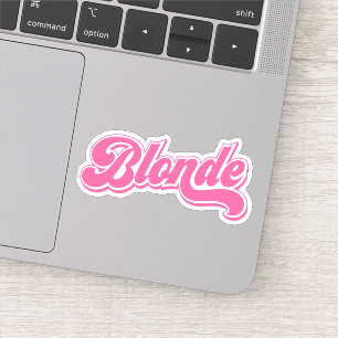 Pink Blonde Girly Custom-Cut Vinyl Stickers