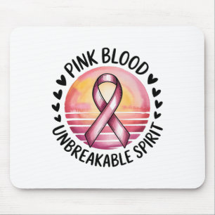 Pink Blood Unbreakable Spirit Pink Ribbon Breast C Mouse Mat