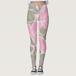 Pink Bloom Abstract Leggings