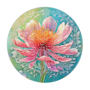 Pink Bloom Butterfly Dream Cutting Board