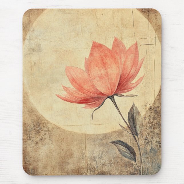Pink Bloom & Moonlit Serenity Mouse Mat (Front)