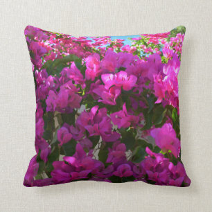 Pink Blooming Bougainvillaea Flowers, Cushion
