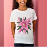 Pink Blooming Lush Lily with Soft Heart Jersey