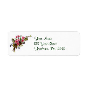 Pink Blooms Address Label