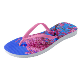 Pink Blooms Flip Flops