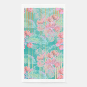 “Pink Blooms” Guest Paper Towel Napkin
