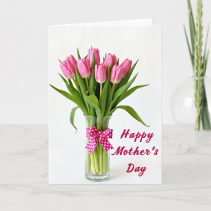 Pink Blossom Bouquet Photo Card