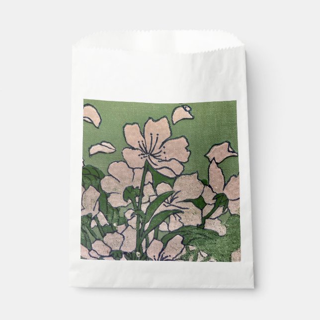 Pink Blossom Cascade Favour Bag (Front)