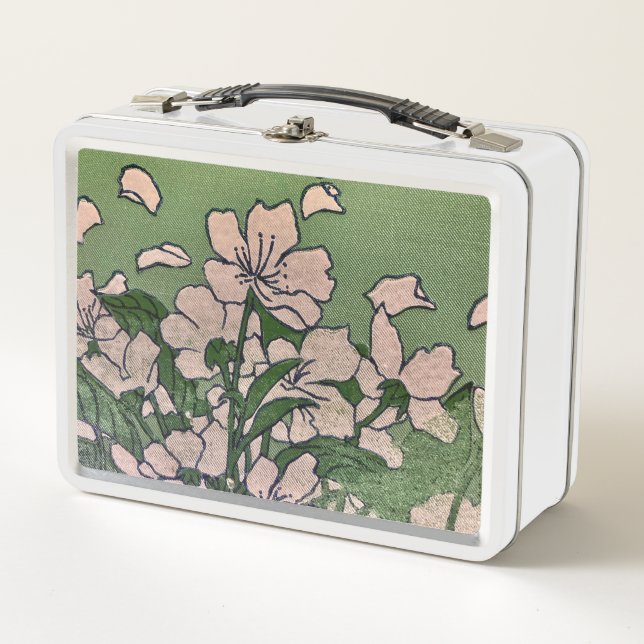 Pink Blossom Cascade Metal Box (Front)