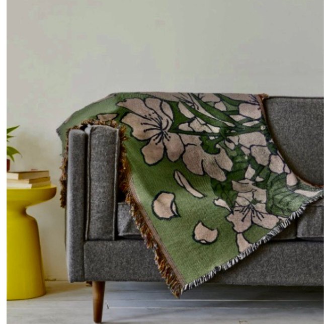 Pink Blossom Cascade  Throw Blanket (Creator Uploaded)