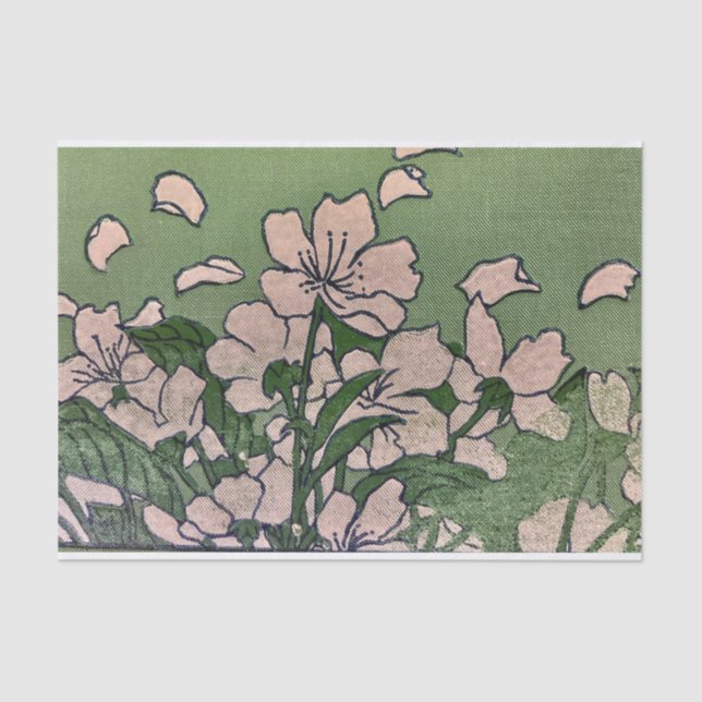 Pink Blossom Cascade  Tissue Paper (Front)