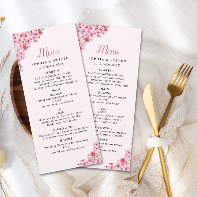 Pink Blossom – Elegant Sakura Flowers Wedding Programme (Creator Uploaded)