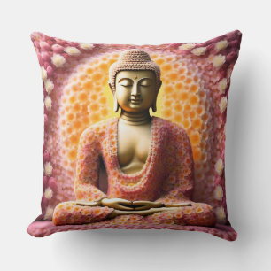 Pink Blossom Flower Buddha Meditating Cushion